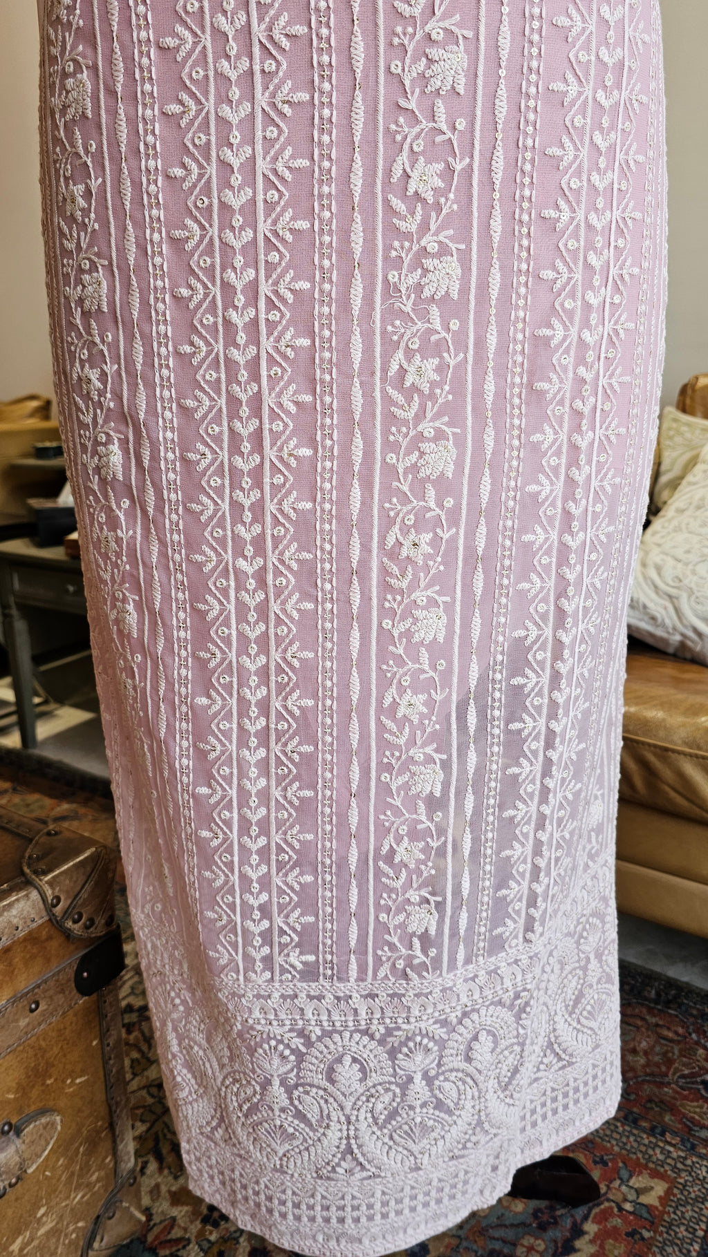 Pretty Georgette Suit with Sippi and Embroidery Work