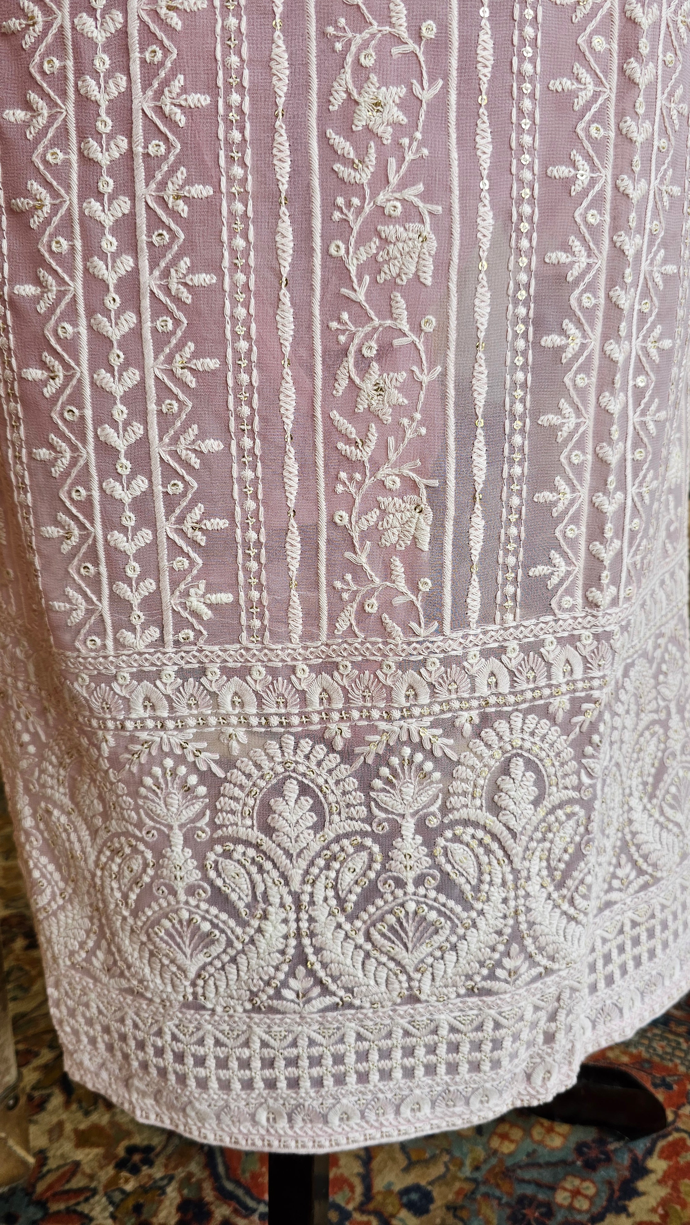Pretty Georgette Suit with Sippi and Embroidery Work