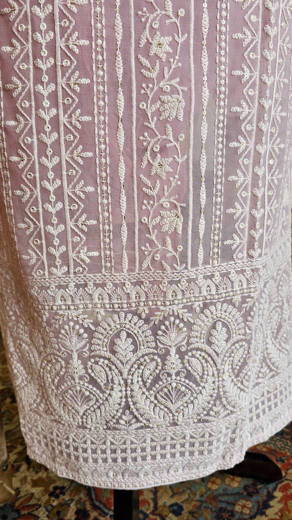 Pretty Georgette Suit with Sippi and Embroidery Work