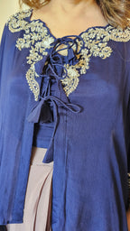 Beautiful Chinon Outfit With Hand Work