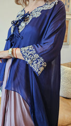 Beautiful Chinon Outfit With Hand Work