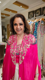 Beautiful Crepe Outfit with Thread & Zardozi Work
