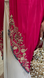 Beautiful Crepe Outfit with Thread & Zardozi Work