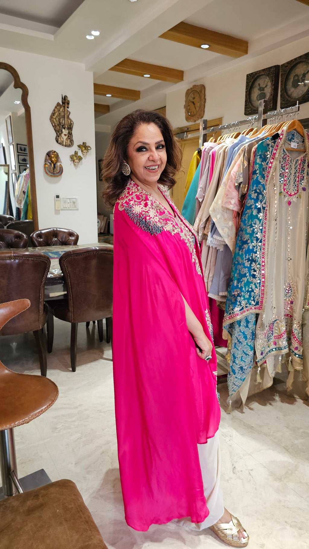 Beautiful Crepe Outfit with Thread & Zardozi Work