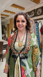 Beautiful Digital Printed Chinon Georgette Outfit with Parsi Work