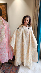 Beautiful Organza Unstitched Suit With  Thread & Gota Patti Work