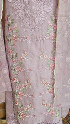 Beautiful Mul Unstitched Suit With Resham Work