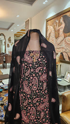 Beautiful Georgette Unstitched Suit With Kashmiri Work