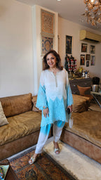 Beautiful fully Embroidered Organza & Satin Fabric Outfit with Hand Work