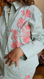 Beautiful Cotton Co-ord Set Outfit with Resham Threadwork