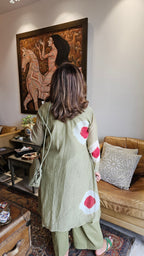 Beautiful Mul Tie & Dye Outfit with Mother of Pearl Work