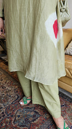 Beautiful Mul Tie & Dye Outfit with Mother of Pearl Work