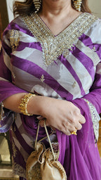 Beautiful Crepe 3 Piece Outfit with Complete Hand work