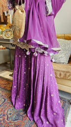 Beautiful Crepe 3 Piece Outfit with Complete Hand work