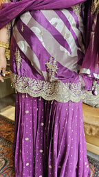 Beautiful Crepe 3 Piece Outfit with Complete Hand work