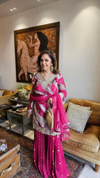 Beautiful Crepe 3 Piece Outfit with Complete Hand work