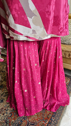 Beautiful Crepe 3 Piece Outfit with Complete Hand work