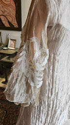 Beautiful Tissue Outfit with Fabric Emroidery