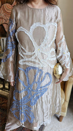 Beautiful Tissue Outfit with Fabric Emroidery