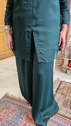 Beautiful Chinon Co-ord Set Embellished With Hand Work