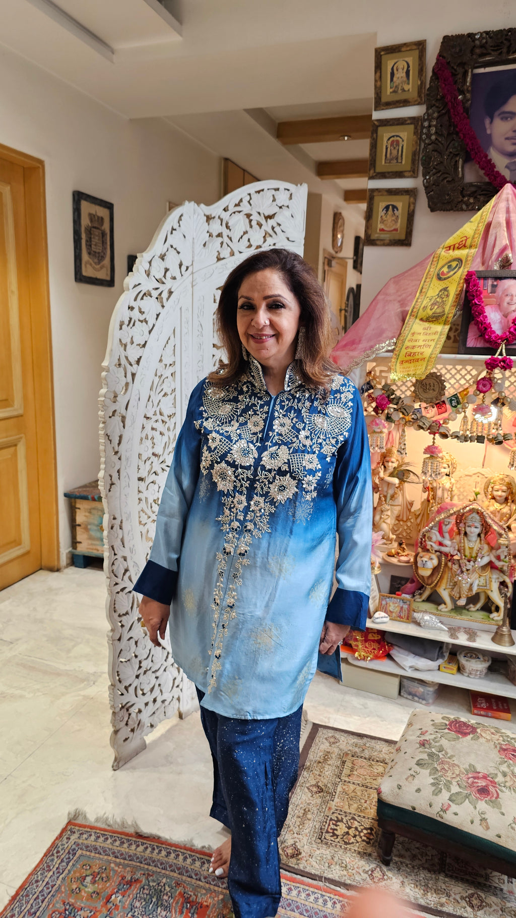 Beautiful Raw Silk Co-ord Set Embellished With Hand Work