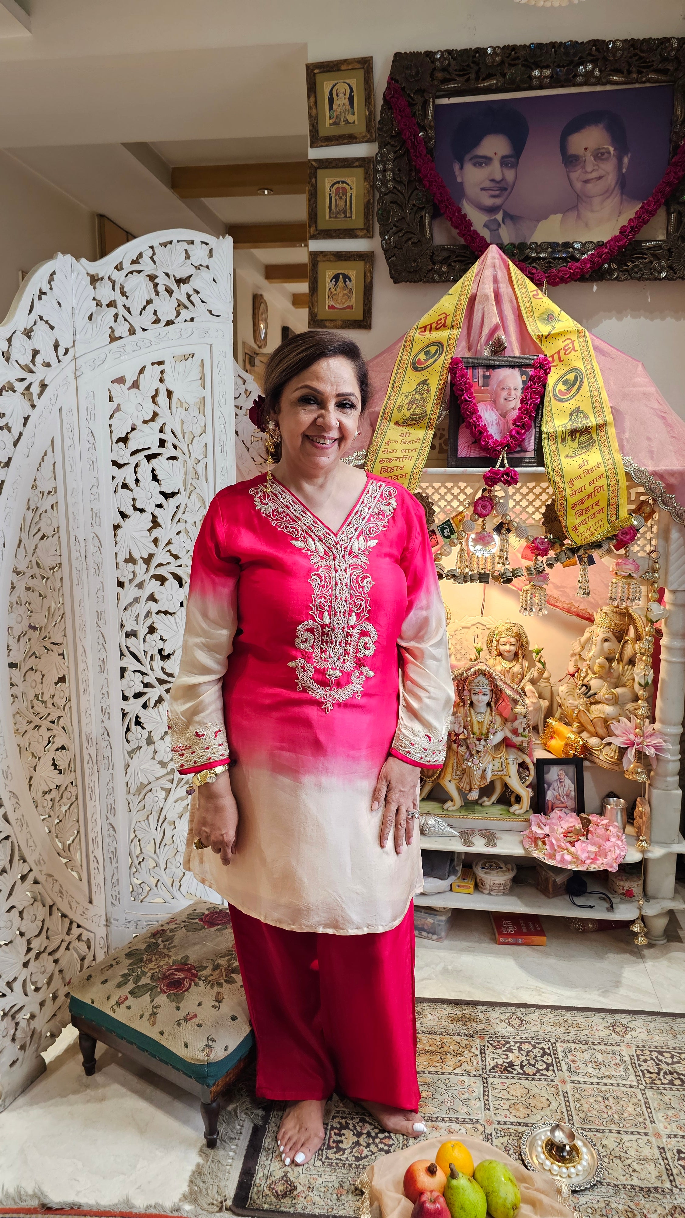Beautiful Raw Silk Co-ord Set Embellished With Hand Work