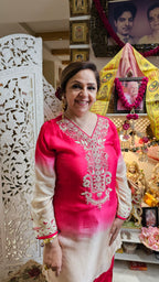 Beautiful Raw Silk Co-ord Set Embellished With Hand Work