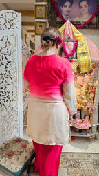 Beautiful Raw Silk Co-ord Set Embellished With Hand Work