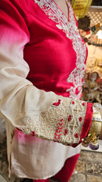 Beautiful Raw Silk Co-ord Set Embellished With Hand Work