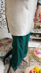 Beautiful Raw Silk Co-ord Set Embellished With Hand Work