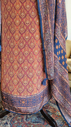 Beautiful Digital Printed Crepe Unstitched Suit With Hand Work