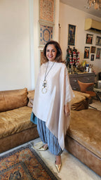 Blended Organza Cape with Crushed Silk balloon Pants