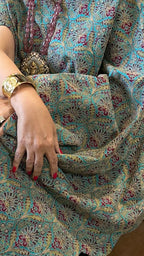 Blue Satin Silk Top and Bottom With Embroidery Work