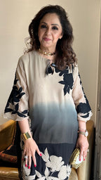 Chinon Top with Crepe Bottom and Handworked Embroidered Patchwork