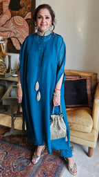 Beautiful Organza & Cotton silk Fusion Outfit with Cudana & Zardozi Handwork