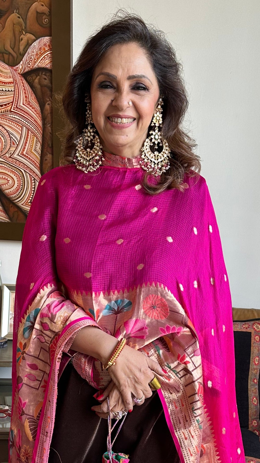 Velvet Top With Banarasi Bottom Border With Banarasi Cape