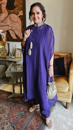 Beautiful Organza & Cotton silk Fusion Outfit with Cudana & Zardozi Handwork