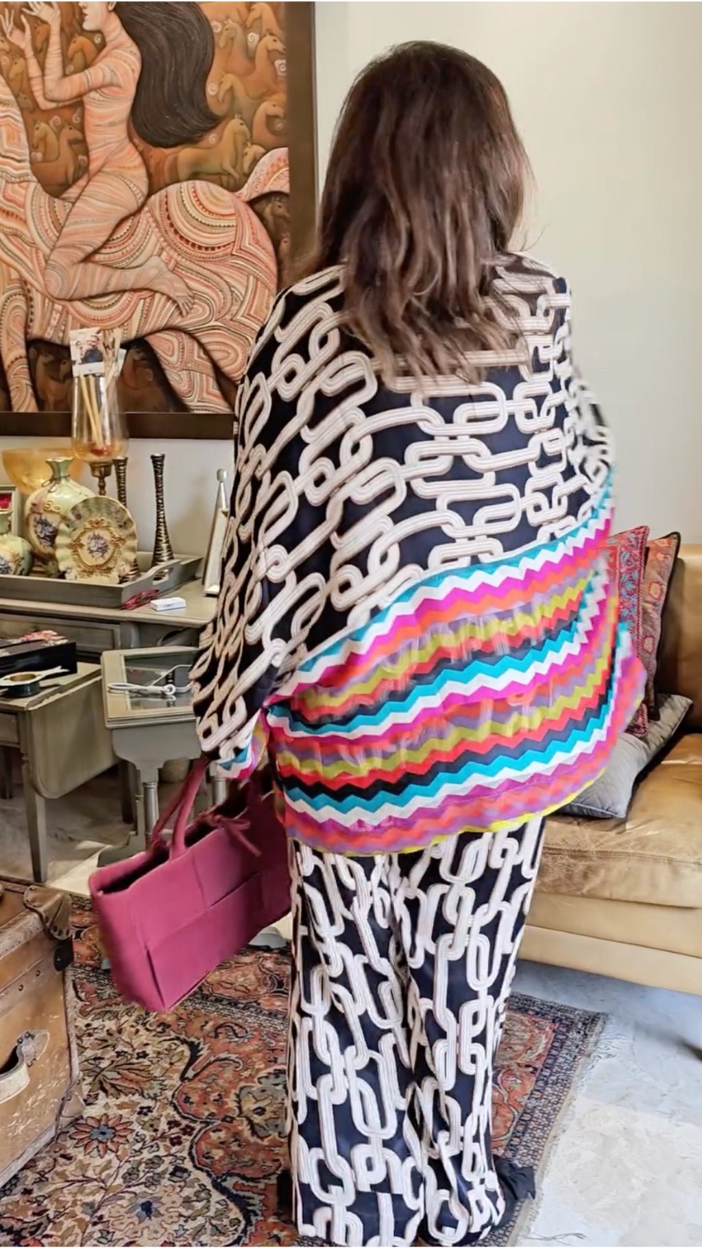 A Beautiful Cotton Crepe Breathable Comfortable Outfit in Batwing Style