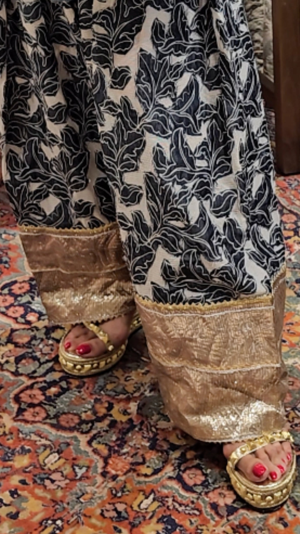 Dark Blue Denim Co-ord Set in Embroidered Denim With Dupatta