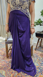 Chinon Top with Hand-Embroidered Drape Skirt