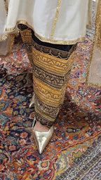 Ivory Chendari Silk Top with Embroidered Work Bottom