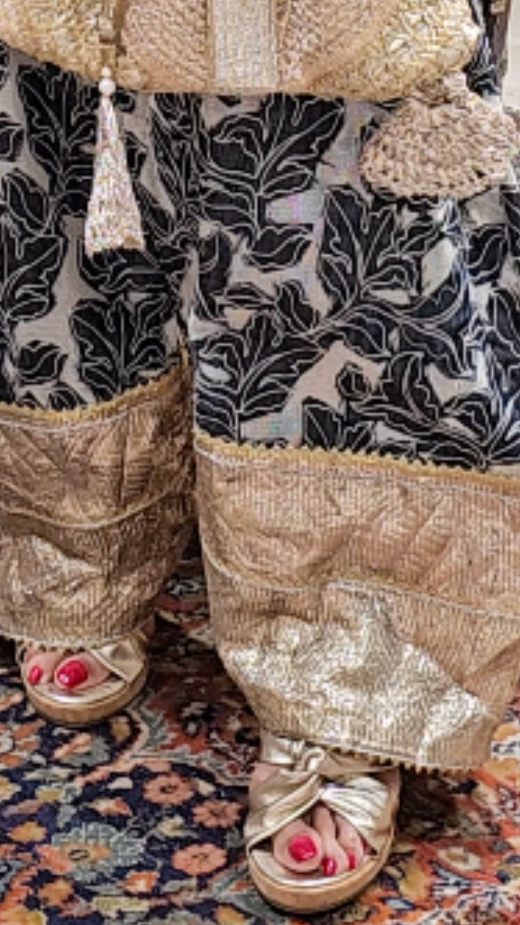 Dark Blue Denim Flowy Denim Shirt With Denim Farshi Salwar With Dupatta