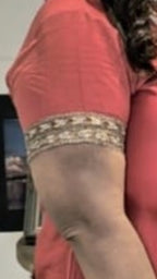 Tomato drape dress in plus size is pure silk chanderi with tissue drape, with embroidery border all over