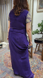 Chinon Top with Hand-Embroidered Drape Skirt