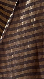 Brown tissue top with banasari Silk Bottom With Gota Kinari Work