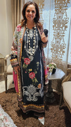 Beautiful 3 Piece Set With Digital Printed Dupatta and Applique Work