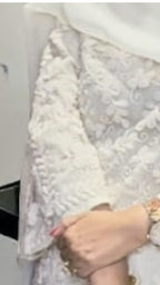 Ivory Gharara 3 Piece Set in Pure Organza With Dori Embroidery and Handwork With Dupatta