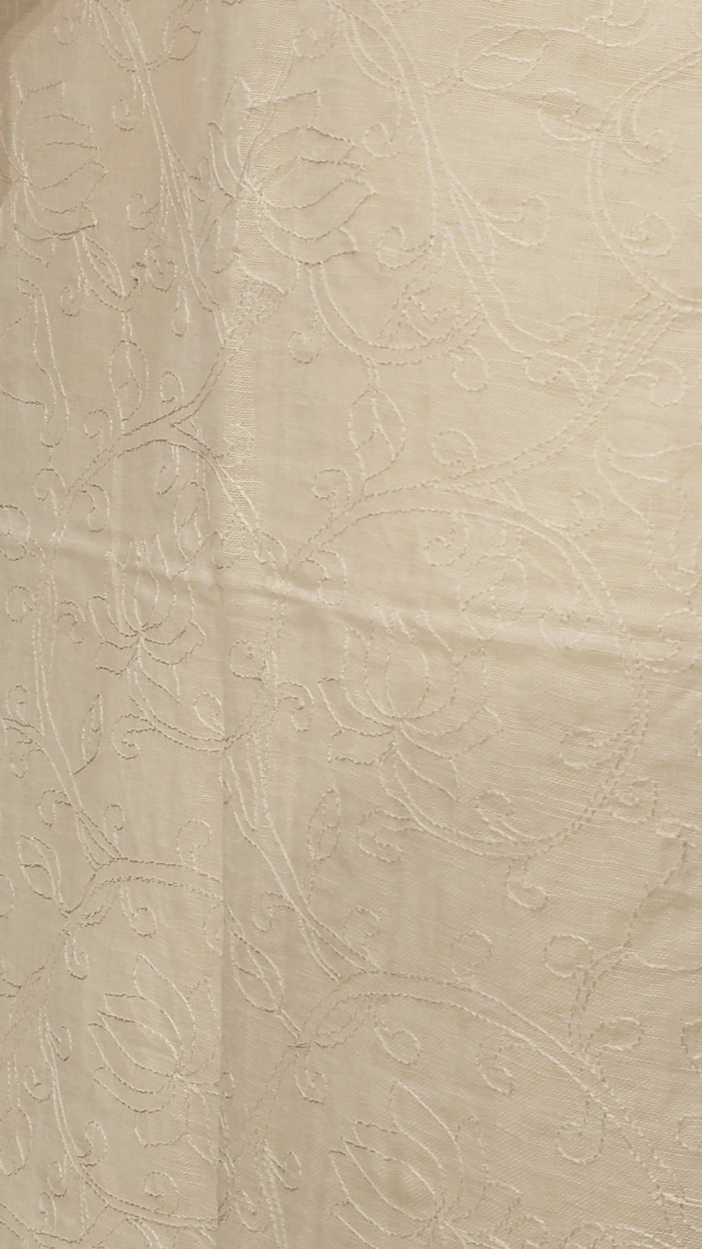 Beautiful Digital Printed Linen Suit trimmed With Hand Embroidery