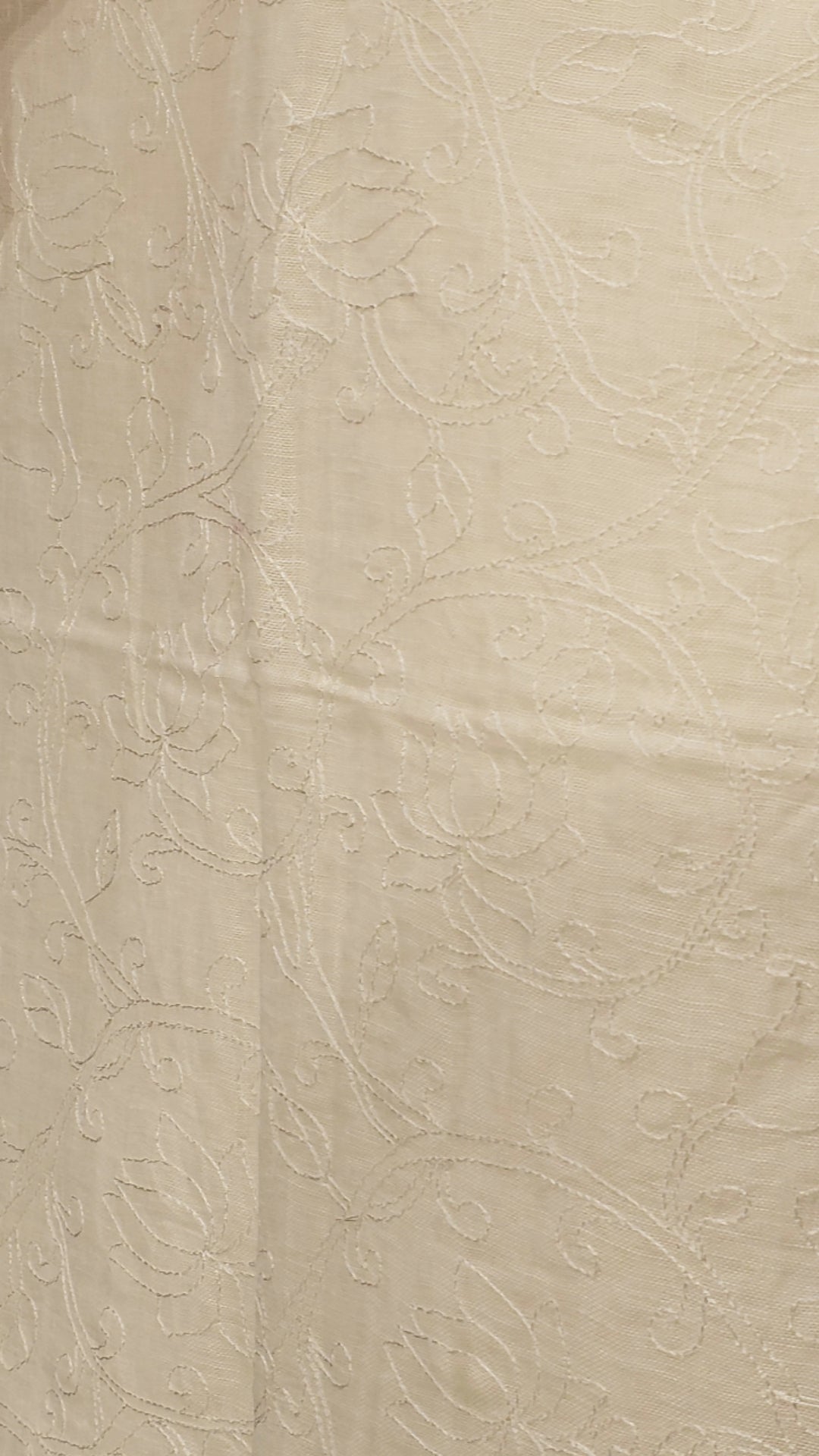 Beautiful Digital Printed Linen Suit trimmed With Hand Embroidery