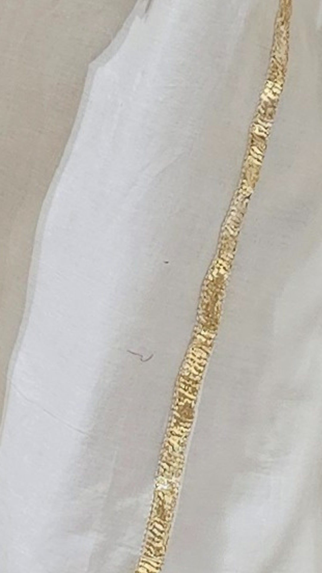 Ivory Chendari Silk Top with Embroidered Work Bottom